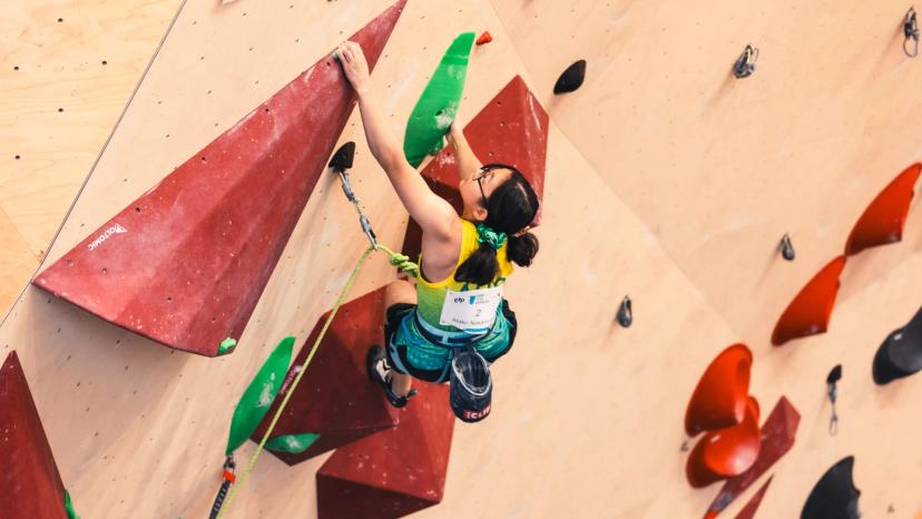 Melbourne (AUS), 25 November 2023- Atako NAKAMURA of Australia competes in the Boulder &-Lead finals during the IFSC Oceania Qualifier in Melbourne (AUS)-19