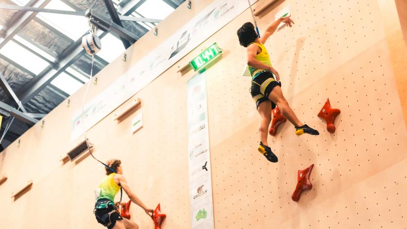 Melbourne (AUS), 26 November 2023- Carl BARONI of Australia competes in the Speed-qualifications during the IFSC Oceania Qualifier in Melbourne (AUS)-17