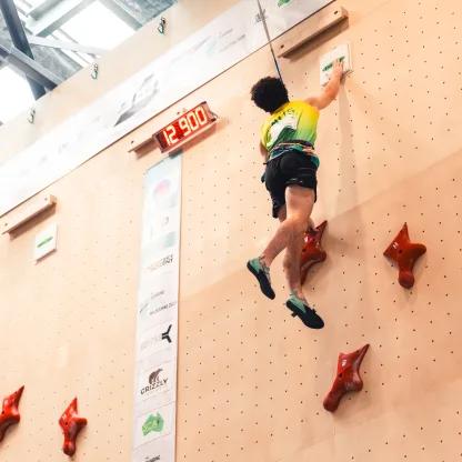 Melbourne (AUS), 26 November 2023- Andrew BURGE of Australia competes in the Speed-qualifications during the IFSC Oceania Qualifier in Melbourne (AUS)-12