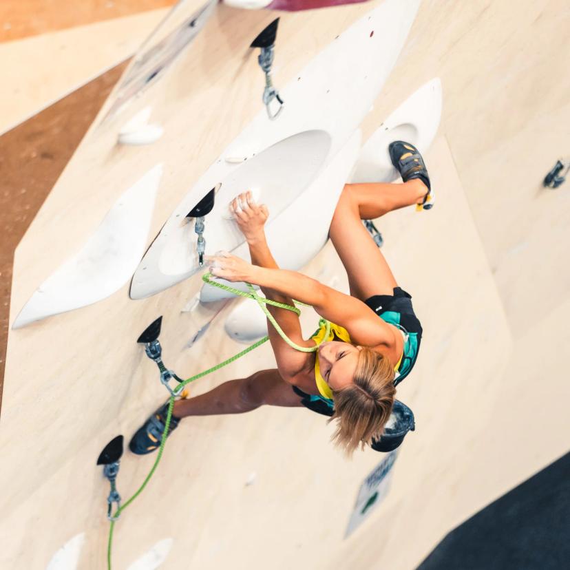 Melbourne (AUS), 25 November 2023- Judith CARROLL of Australia competes in the Boulder &-Lead finals during the IFSC Oceania Qualifier in Melbourne (AUS)-5