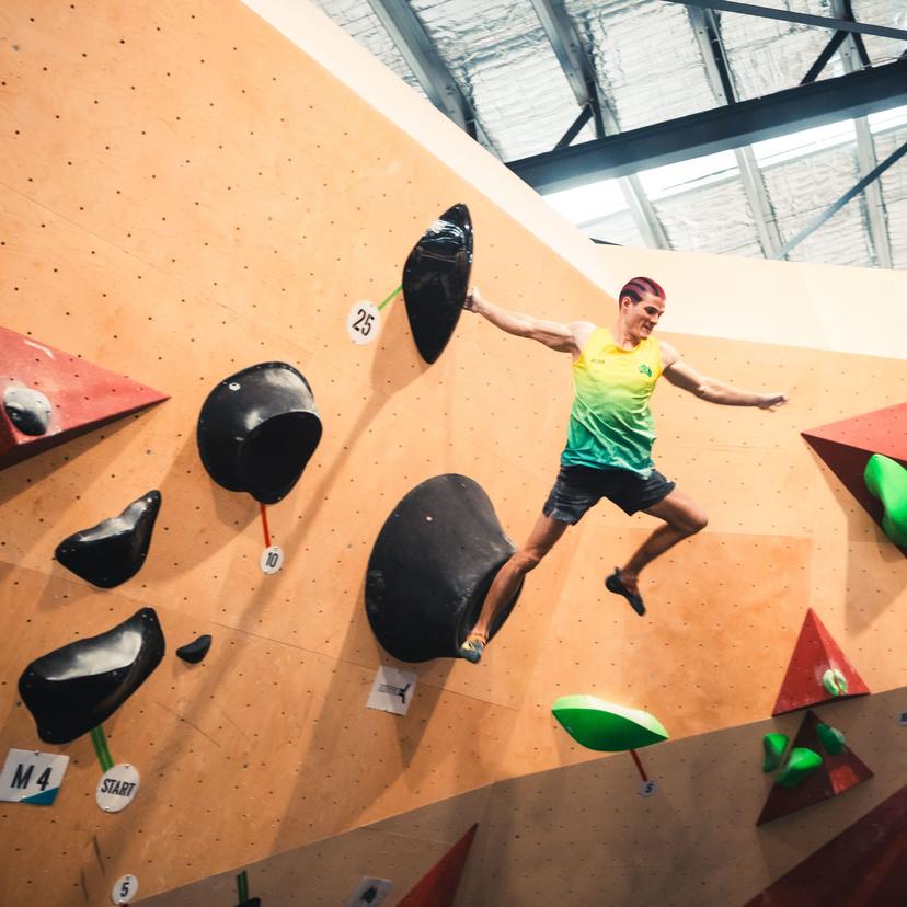 Melbourne (AUS), 25 November 2023- Ben ABEL of Australia competes in the Boulder &-Lead finals during the IFSC Oceania Qualifier in Melbourne (AUS)-5