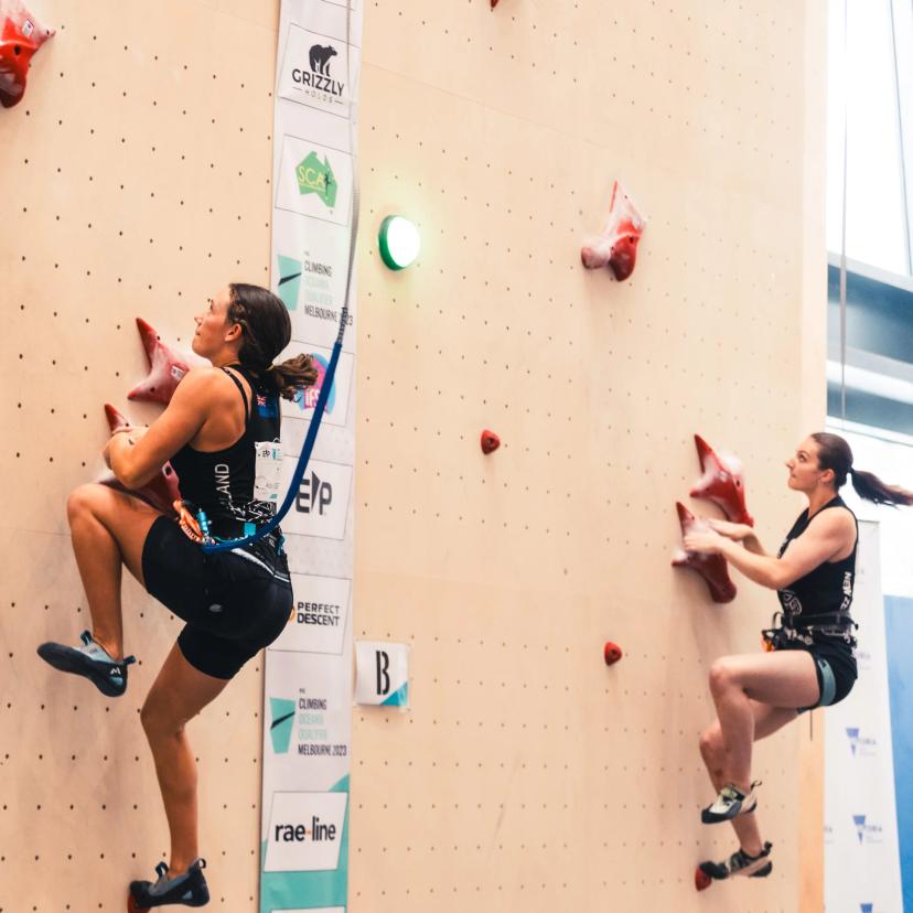 Melbourne (AUS), 26 November 2023- Abby GEBERT of New Zealand competes in the Speed-finals during the IFSC Oceania Qualifier in Melbourne (AUS)-11
