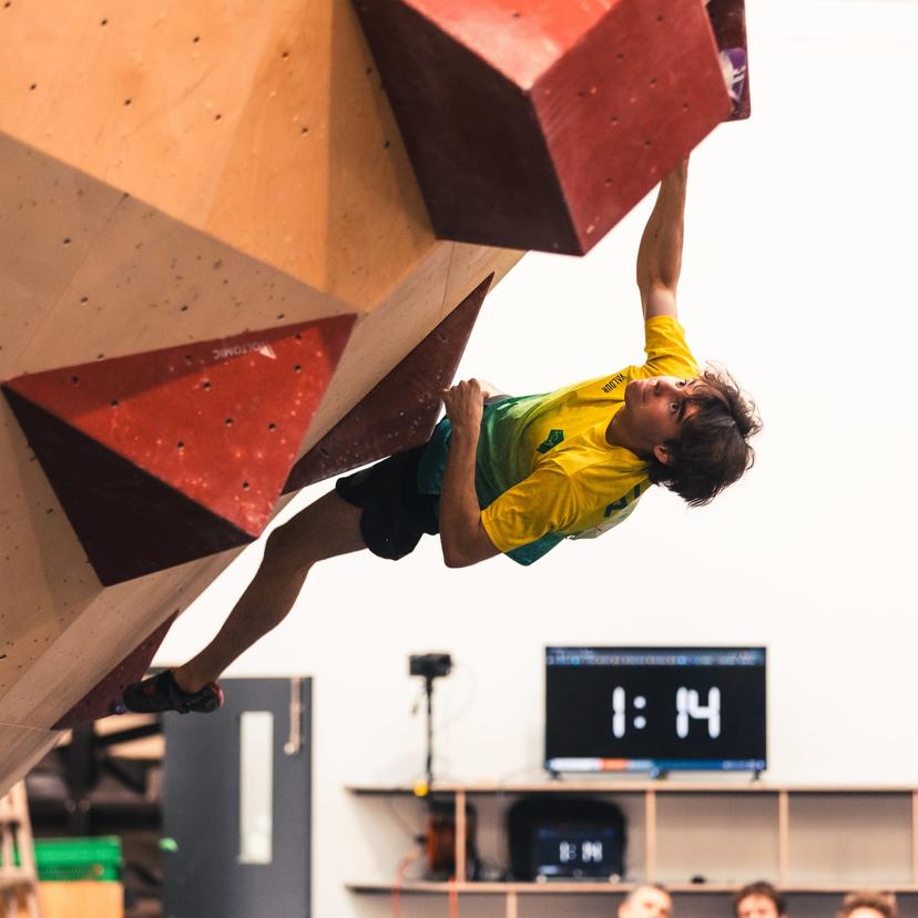 Melbourne (AUS), 25 November 2023- Dylan PARKS of Australia competes in the Boulder &-Lead finals during the IFSC Oceania Qualifier in Melbourne (AUS)-19